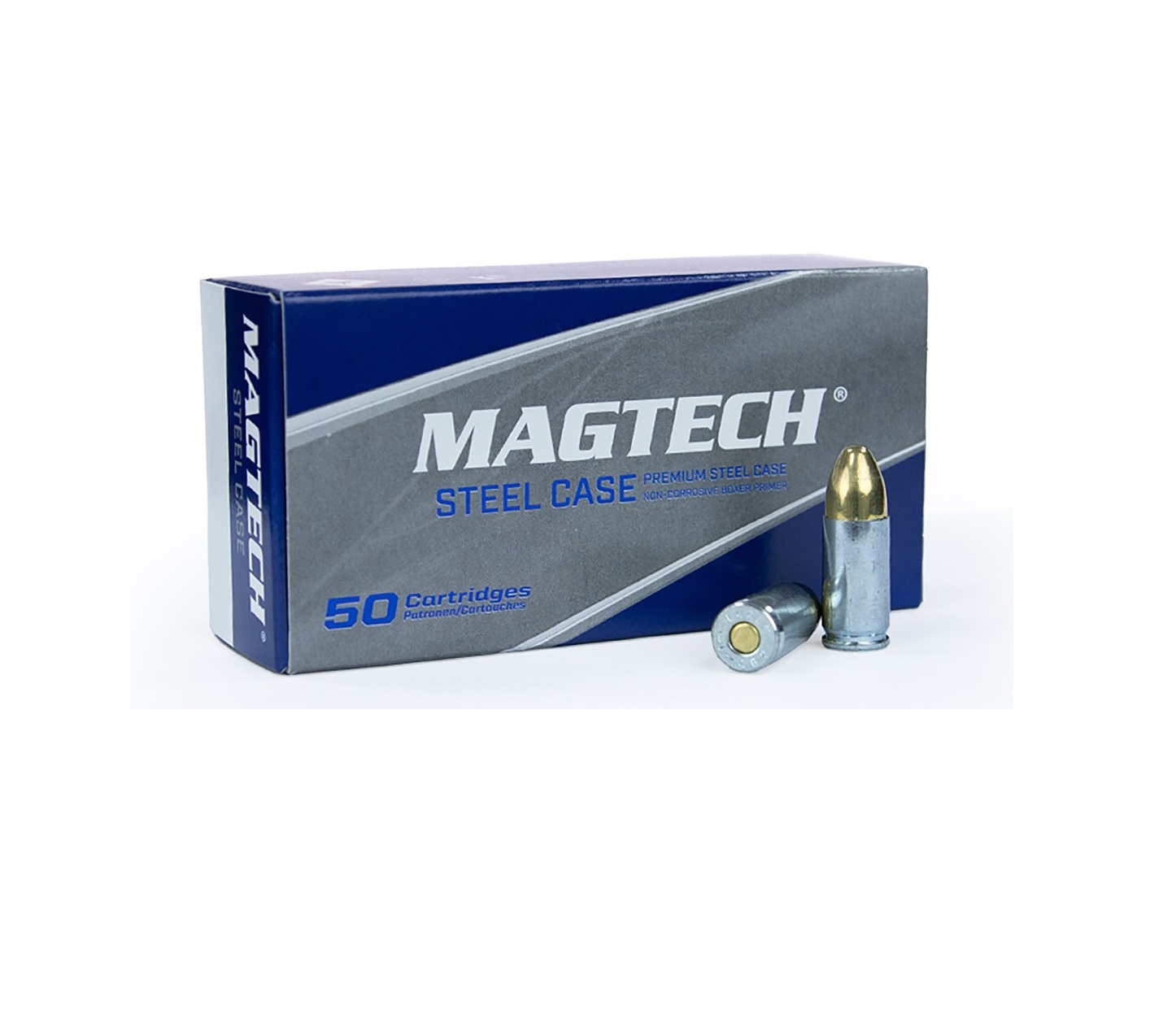 Munição Magtech (CBC) 9mm Luger Steel ETOG 124gr — Caixa c/ 50