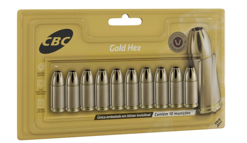 Munição CBC .38 TPC (Taurus) 124gr Expansivo ponta oca